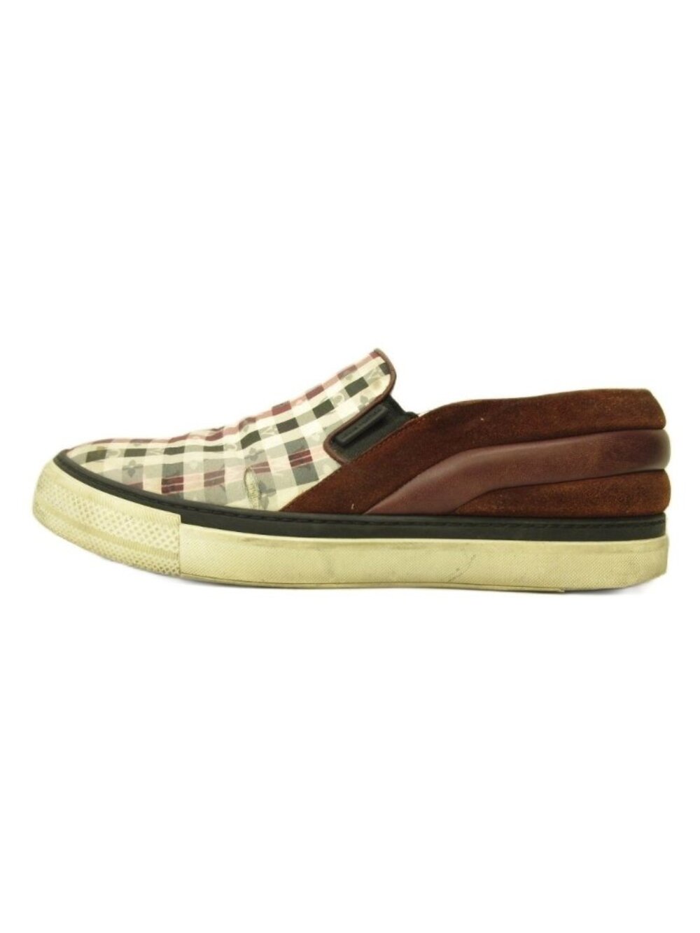Louis Vuitton Monogram Slip-on Shoes All Over Print Red White Bordeaux